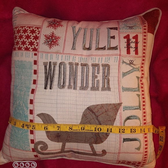 Embroidered Holiday Pillow - Picture 4 of 4